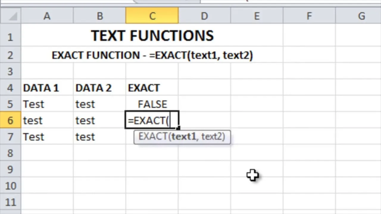 Hướng dẫn sử dụng hàm EXACT trong Excel 3