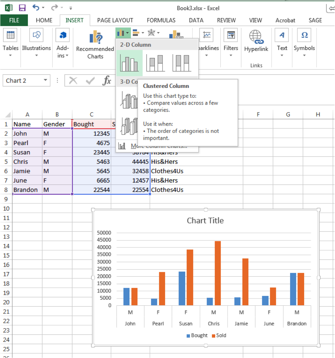 Phải làm thế nào để tạo biểu đồ trong Excel 1