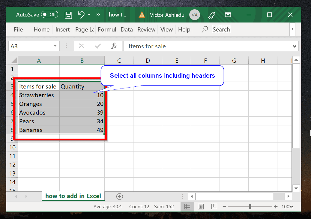 Phải sử dụng hàm SUM trong Excel như thế nào 2