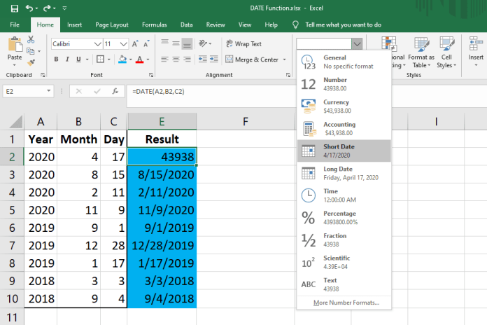 Ứng dụng của hàm DATE trong Excel và cách sử dụng