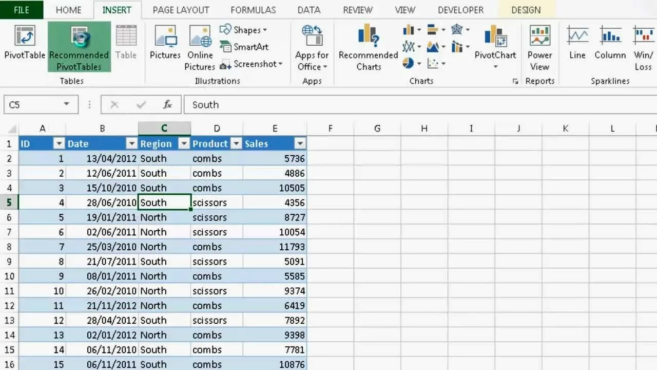 Công dụng của PivotTable trong Excel 3