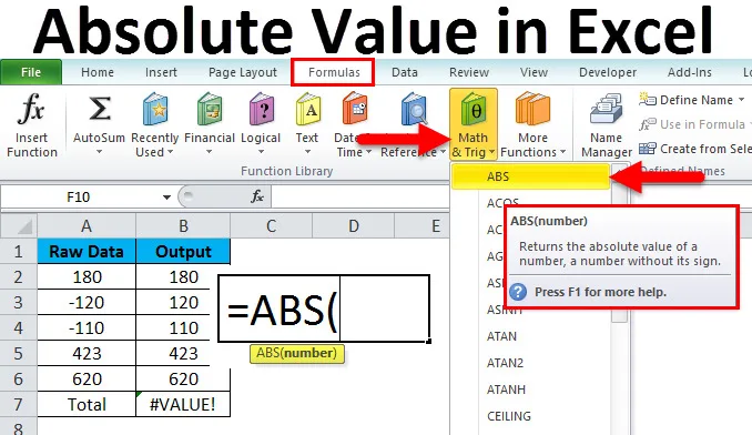 Các chức năng chính của hàm ABS trong Excel 2