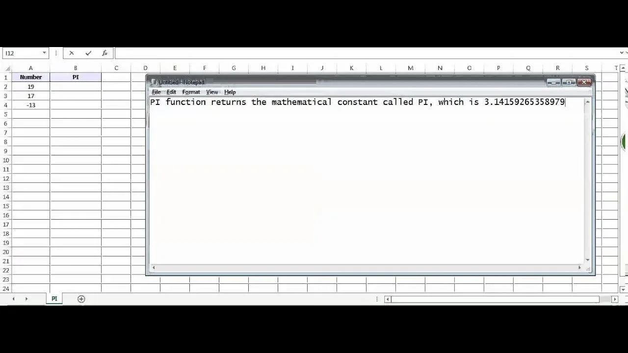 Hàm PI trong Excel là hàm gì 4