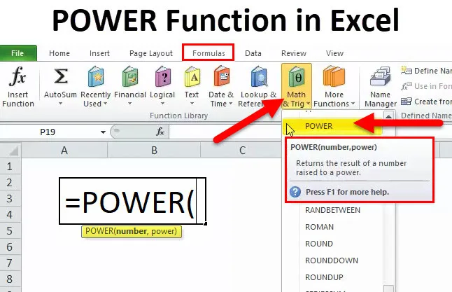 Phương thức sử dụng của hàm POWER trong Excel 4