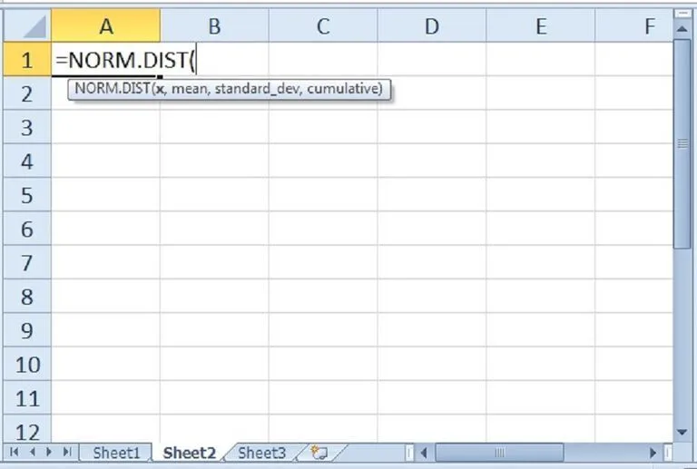 Sử dụng hàm NORMDIST trong Excel kiểu gì 1