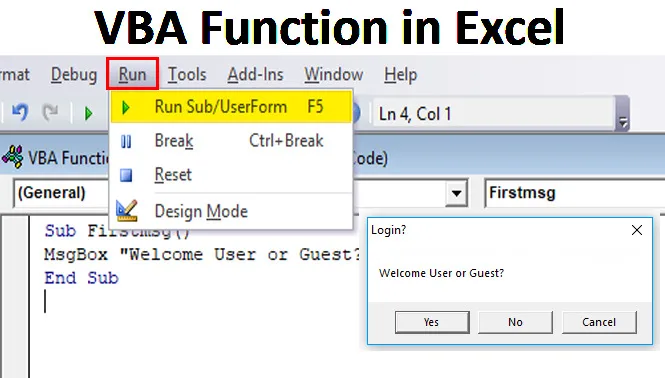 Sự khác biệt giữa hàm Excel và VBA 1
