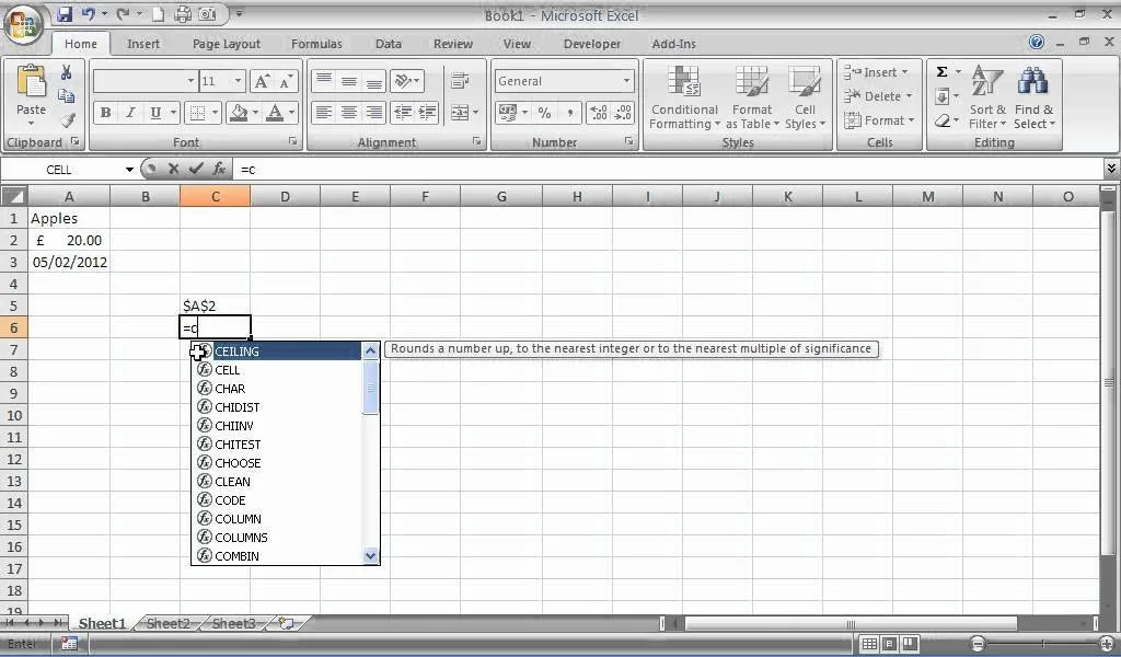 Tổng hợp chức năng của hàm CELL trong Excel 1